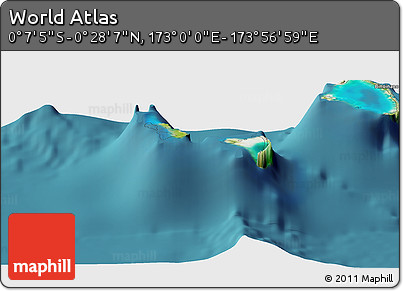 Satellite Panoramic Map of the Area around 0° 10' 31" N, 173° 28' 29" E