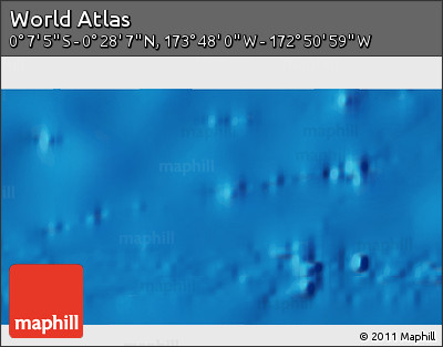 Physical 3D Map of the Area around 0° 10' 31" N, 173° 19' 29" W