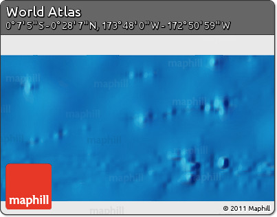Physical 3D Map of the Area around 0° 10' 31" N, 173° 19' 29" W