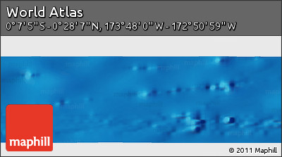 Physical Panoramic Map of the Area around 0° 10' 31" N, 173° 19' 29" W