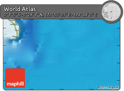 Physical Map of the Area around 0° 10' 31" N, 174° 19' 29" E
