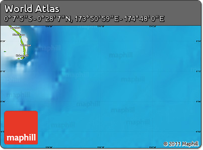 Physical Map of the Area around 0° 10' 31" N, 174° 19' 29" E
