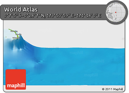 Physical Panoramic Map of the Area around 0° 10' 31" N, 174° 19' 29" E