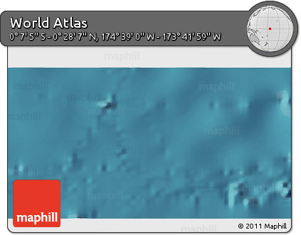 Satellite 3D Map of the Area around 0° 10' 31" N, 174° 10' 30" W