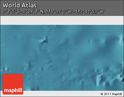 Satellite 3D Map of the Area around 0° 10' 31" N, 174° 10' 30" W
