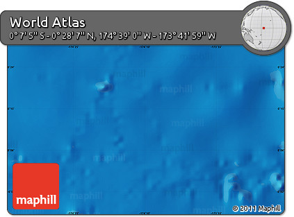 Physical Map of the Area around 0° 10' 31" N, 174° 10' 30" W