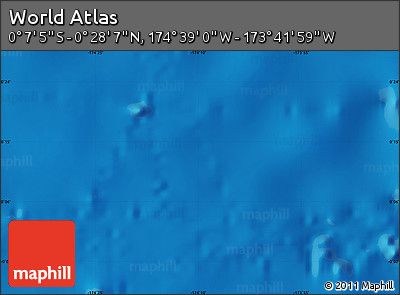 Physical Map of the Area around 0° 10' 31" N, 174° 10' 30" W
