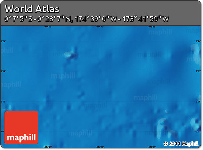 Physical Map of the Area around 0° 10' 31" N, 174° 10' 30" W