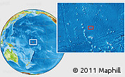 Physical Location Map of the area around 0° 10' 31" N, 175° 1' 30" W