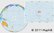 Political Location Map of the area around 0° 10' 31" N, 175° 1' 30" W