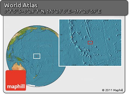 Satellite Location Map of the Area around 0° 10' 31" N, 176° 52' 30" E