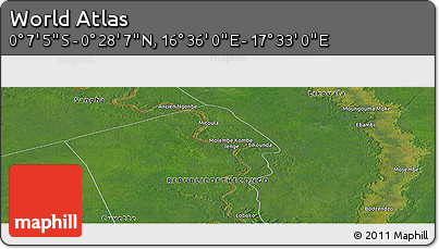 Satellite Panoramic Map of the Area around 0° 10' 31" N, 17° 4' 30" E