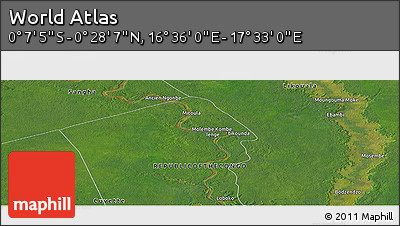 Satellite Panoramic Map of the Area around 0° 10' 31" N, 17° 4' 30" E