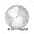 Outline Map of the Area around 0° 10' 31" N, 18° 37' 30" W, rectangular outline