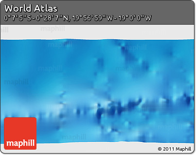 Physical 3D Map of the Area around 0° 10' 31" N, 19° 28' 30" W