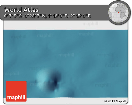 Satellite 3D Map of the Area around 0° 10' 31" N, 1° 46' 29" E