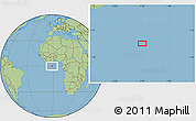 Savanna Style Location Map of the area around 0° 10' 31" N, 1° 37' 30" W