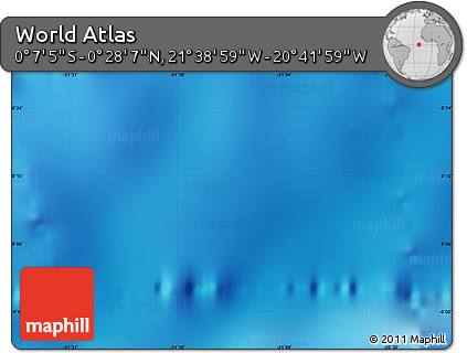 Physical Map of the Area around 0° 10' 31" N, 21° 10' 29" W