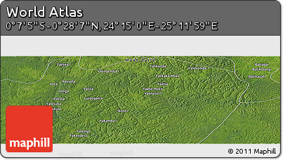 Satellite Panoramic Map of the Area around 0° 10' 31" N, 24° 43' 30" E