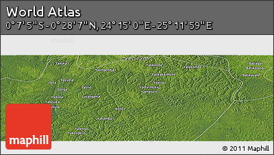 Satellite Panoramic Map of the Area around 0° 10' 31" N, 24° 43' 30" E