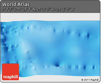 Physical 3D Map of the Area around 0° 10' 31" N, 24° 34' 30" W