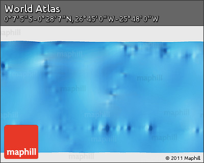 Physical 3D Map of the Area around 0° 10' 31" N, 26° 16' 29" W