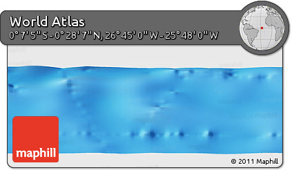 Physical Panoramic Map of the Area around 0° 10' 31" N, 26° 16' 29" W