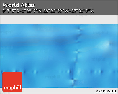 Physical 3D Map of the Area around 0° 10' 31" N, 27° 58' 30" W