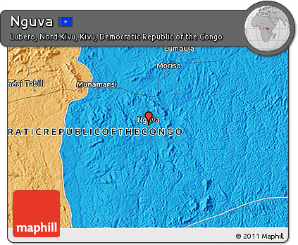 Political 3D Map of Nguva