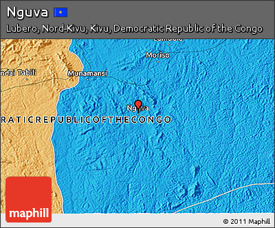Political 3D Map of Nguva