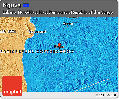 Political 3D Map of Nguva