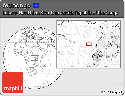 Blank Location Map of Munongo