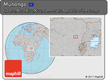 Gray Location Map of Munongo