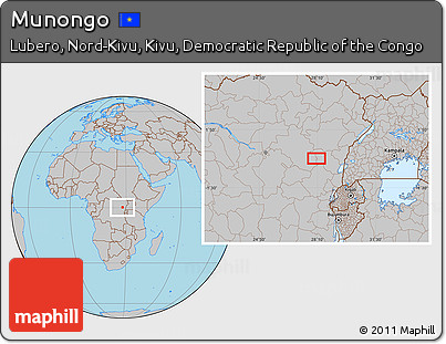 Gray Location Map of Munongo
