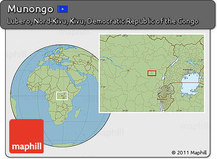 Savanna Style Location Map of Munongo