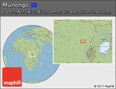 Savanna Style Location Map of Munongo