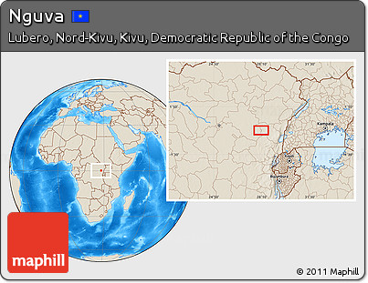 Shaded Relief Location Map of Nguva