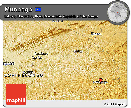 Physical Panoramic Map of Munongo