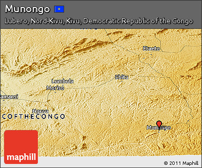 Physical Panoramic Map of Munongo