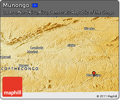 Physical Panoramic Map of Munongo