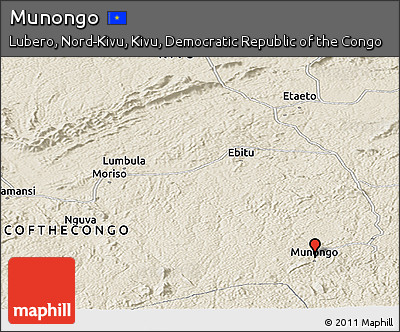 Shaded Relief Panoramic Map of Munongo
