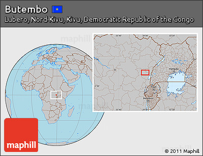 Gray Location Map of Butembo
