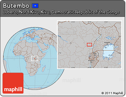 Gray Location Map of Butembo