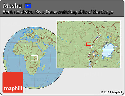 Savanna Style Location Map of Meshu