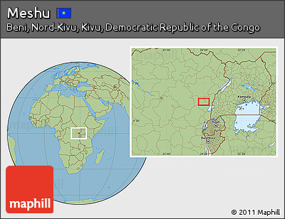 Savanna Style Location Map of Meshu