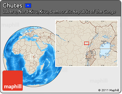 Shaded Relief Location Map of Chutes