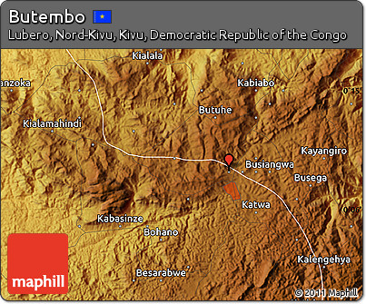 Physical Map of Butembo