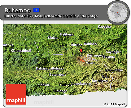 Satellite Panoramic Map of Butembo