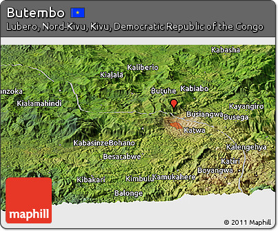 Satellite Panoramic Map of Butembo