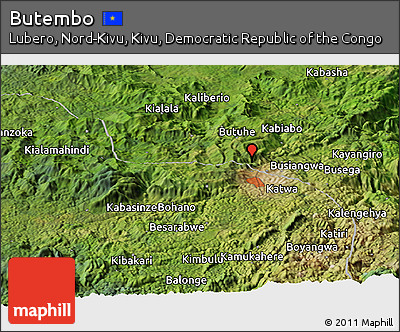 Satellite Panoramic Map of Butembo